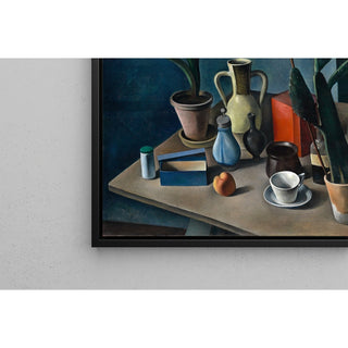 Reproduction Grande nature morte avec cruche et boîte à thé rouge - Alexander Kanoldt