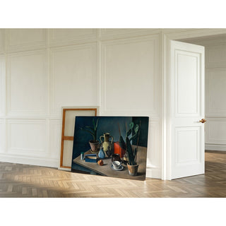Reproduction Grande nature morte avec cruche et boîte à thé rouge - Alexander Kanoldt
