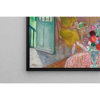 Reproduction Jeune femme dans un intérieur fleuri - Henri Lebasque