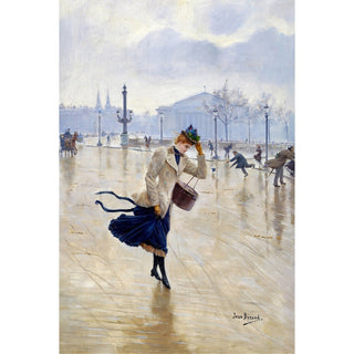 Reproduction Journée venteuse sur la Place de la Concorde - Jean Béraud