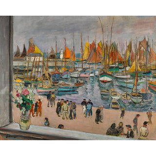 Reproduction L’Île d’Yeu, fenêtre ouverte sur le port - Henri Lebasque