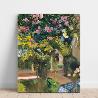 Reproduction Lauriers-roses, cour de la maison de l'artiste - Joaquín Sorolla