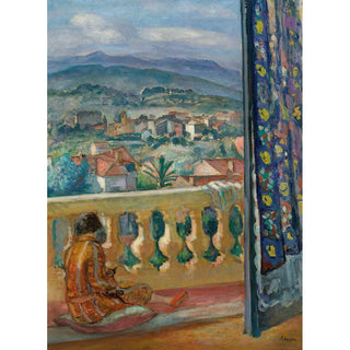 Reproduction Le Cannet, Le Rideau Bleu - Henri Lebasque