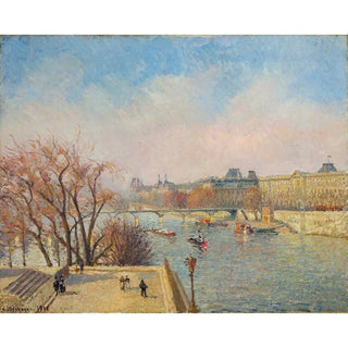 Reproduction Le Louvre, soleil d’hiver - Camille Pissarro