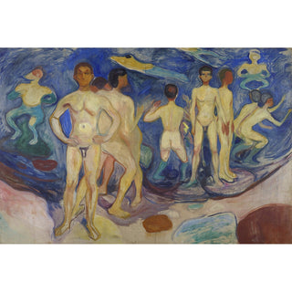 Reproduction Le bain des jeunes hommes - Edvard Munch