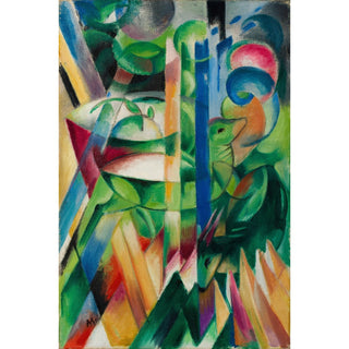Reproduction Les petites chèvres de montagne - Franz Marc