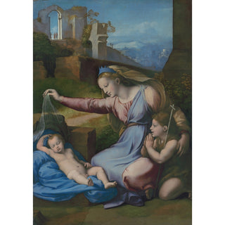 Reproduction Madone au diadème bleu - Raphael