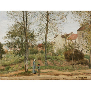 Reproduction Maisons à Bougival Automne - Camille Pissarro
