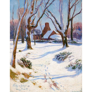 Reproduction Neige en Bretagne - Henry Moret