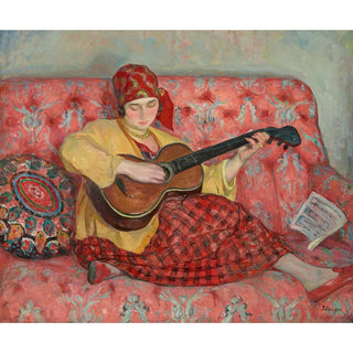 Reproduction Nono à la Guitare - Henri Lebasque