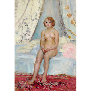 Reproduction Nu Assis dans une Alcove - Henri Lebasque