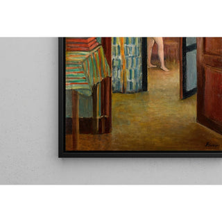 Reproduction Nu Mettant sa Chemise dans un Intérieur - Henri Lebasque