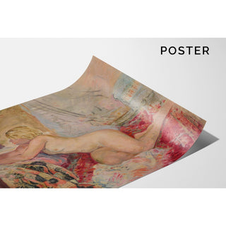 Reproduction Nu allongé contre un lit Marinette - Henri Lebasque