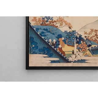 Reproduction Poème de Teishin Ko Fujiwara no Tadahira - Katsushika Hokusai