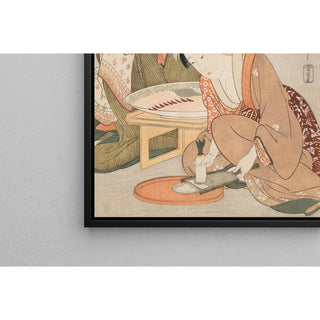Reproduction Préparation de poisson cru - Kitagawa Utamaro