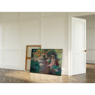 Reproduction Sous les mimosas les filles de l'artiste - Arnold Peter