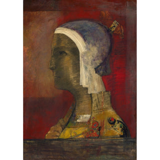 Reproduction Tête symbolique - Odilon Redon