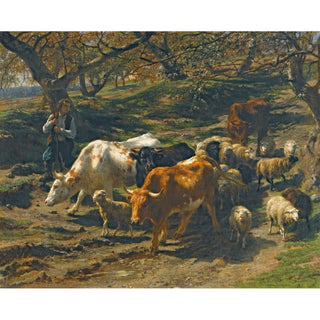 Reproduction Un Berger avec son Troupeau - Rosa Bonheur