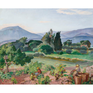 Reproduction Vendanges dans la Vallée du Faron - Henri Lebasque