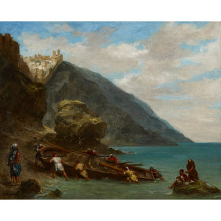 Reproduction Vue de Tanger depuis le bord de mer - Eugène Delacroix