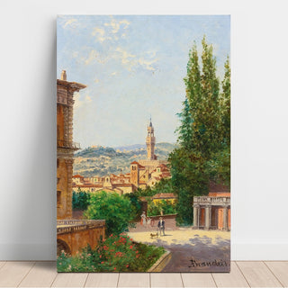 Reproduction Vue du Palazzo Vecchio depuis les jardins de Boboli, Florence - Antonietta Brandeis