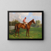 Titina mit dem Jockey Bernard Carlslake - Richard Benno Adam — gerahmtes Bild an der Wand