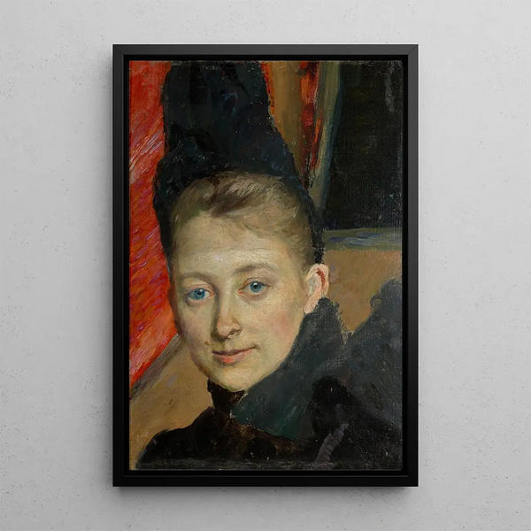 Portrait der ersten Ehefrau des Künstlers, geboren Klemming - Richard Bergh — gerahmtes Bild an der Wand