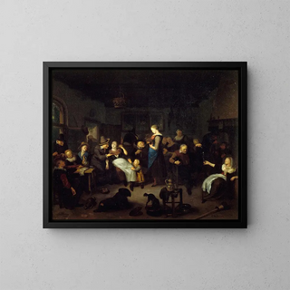 Innenaufnahme eines Kabaretts - Richard Brakenburgh — gerahmtes Bild an der Wand