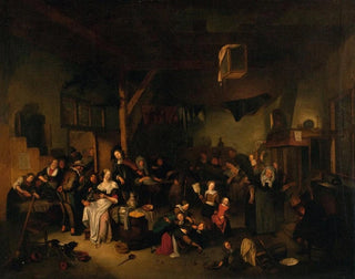 Szene in der Taverne - Richard Brakenburgh — Ansicht des Kunstwerks