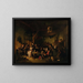 Szene in der Taverne - Richard Brakenburgh — gerahmtes Bild an der Wand