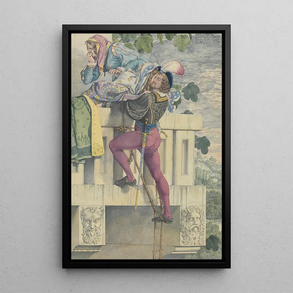 Skizze für die Leidenschaften Liebe - Richard Dadd — gerahmtes Bild an der Wand