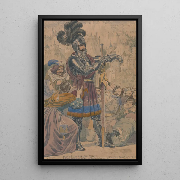 Skizze für die Leidenschaften Hochmut - Richard Dadd — gerahmtes Bild an der Wand