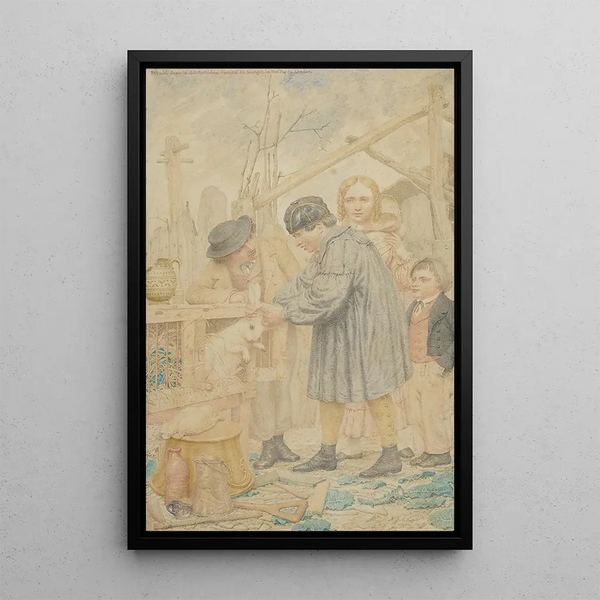 Le clapier - Richard Dadd — gerahmtes Bild an der Wand