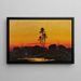 Ein arabisches Lager bei Sonnenuntergang - Richard Fuchs — gerahmtes Bild an der Wand