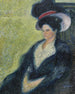 Dame im Federhut - Richard Gerstl — Ansicht des Kunstwerks