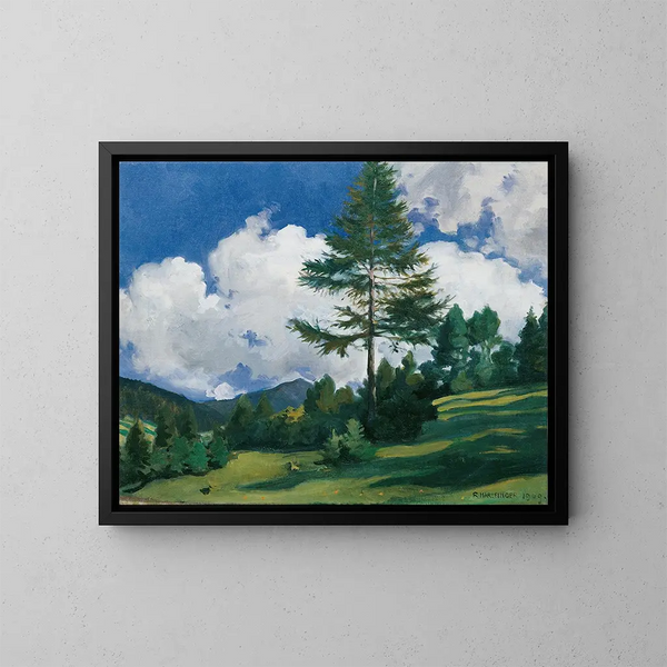 Motiv in Toblach - Richard Harlfinger — gerahmtes Bild an der Wand