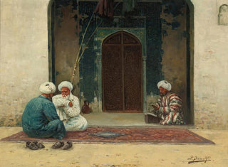 Vor der Moschee - Richard Karlovich Zommer — Ansicht des Kunstwerks