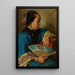 Portrait einer mandarinfarbenen Frau - Richard Lorenz — gerahmtes Bild an der Wand