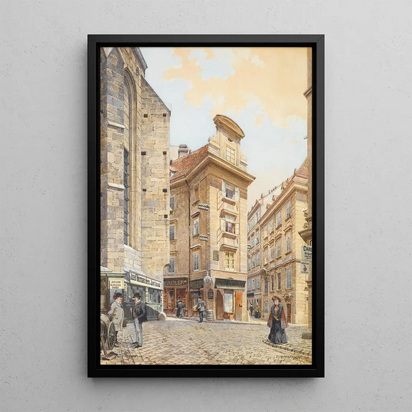 Seitzergasse - Richard Moser — gerahmtes Bild an der Wand