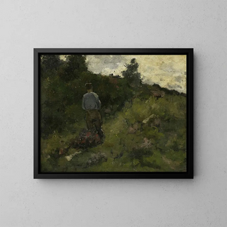 Richard Nicolas Roland Holst - A Farmer walking along the Fringe of a Wood.webp