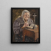 Gebetsheimarbeit einer silesischen Frau aus der Neisser Region - Richard Nitsch — gerahmtes Bild an der Wand