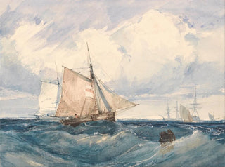 Richard Parkes Bonington - A Cutter and other shipping in a Breeze.webp