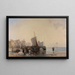 Ein Fischmarkt in der Nähe von Boulogne - Richard Parkes Bonington — gerahmtes Bild an der Wand