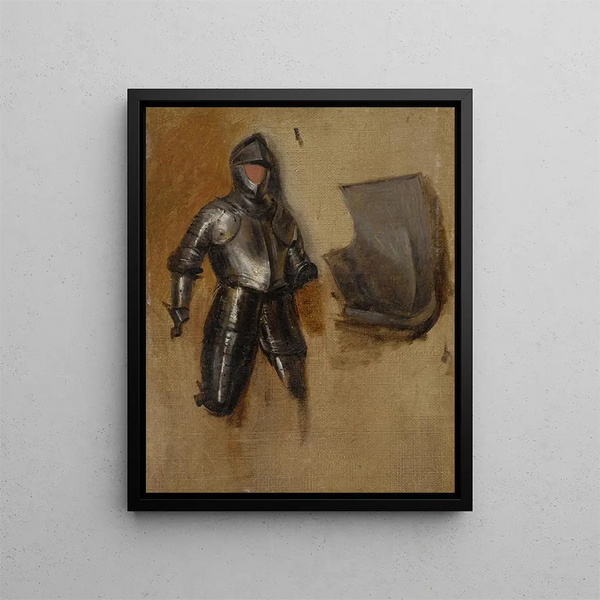 Studie eines halben Rüstung aus dem XVI. Jahrhundert - Richard Parkes Bonington — gerahmtes Bild an der Wand