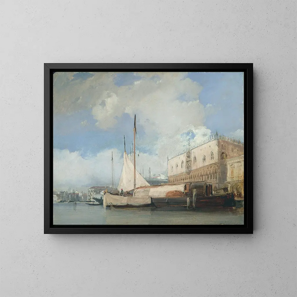 Le Palais des Doges à Venise - Richard Parkes Bonington — gerahmtes Bild an der Wand