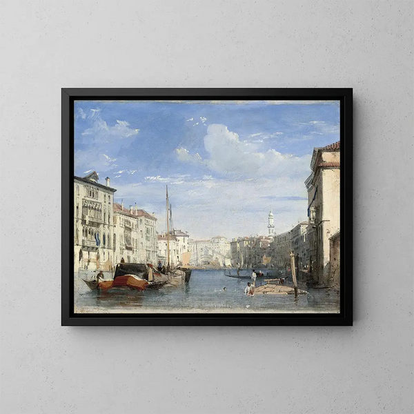Le Grand Canal - Richard Parkes Bonington — gerahmtes Bild an der Wand