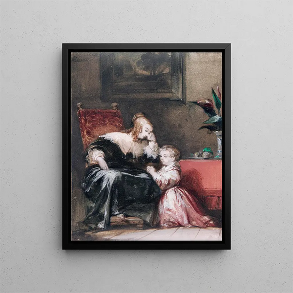 Die Gebet - Richard Parkes Bonington — gerahmtes Bild an der Wand