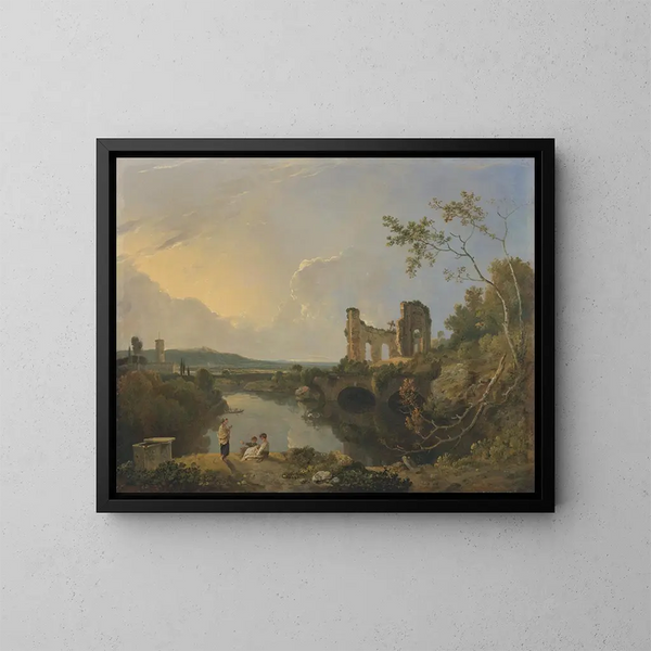 Landschaft Italien am Morgen - Richard Wilson — gerahmtes Bild an der Wand