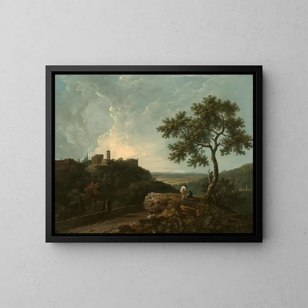 Tivoli, der Tempel der Sibylle und die Landschaft - Richard Wilson — gerahmtes Bild an der Wand