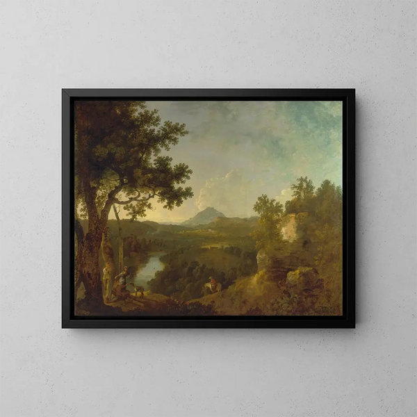 Ansicht in der Nähe von Wynnstay, dem Sitz von Sir Watkin Williams-Wynn BT - Richard Wilson — gerahmtes Bild an der Wand